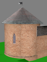3D model Severnej veže a karneru