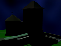 3D model Severnej veže a karneru